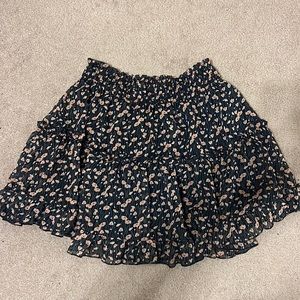 New Pink Lily floral mini skirt, size XL
